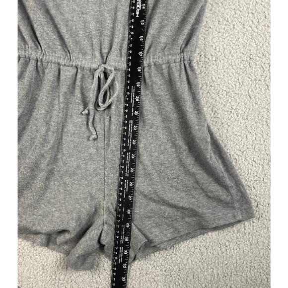 Madewell Mwl Women's Small Gray Cotton Modal Elastane Breeze Drawstring Romper - Picture 6 of 11